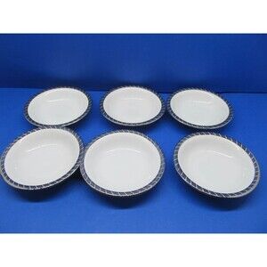 Rosenthal Gloriette Platin Set Of Seven 5 1/8" Fruit Sauce Bowls GC Germany Disc